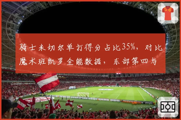 骑士米切尔单打得分占比35%，对比魔术班凯罗全能数据，东部第四与第五首轮博弈